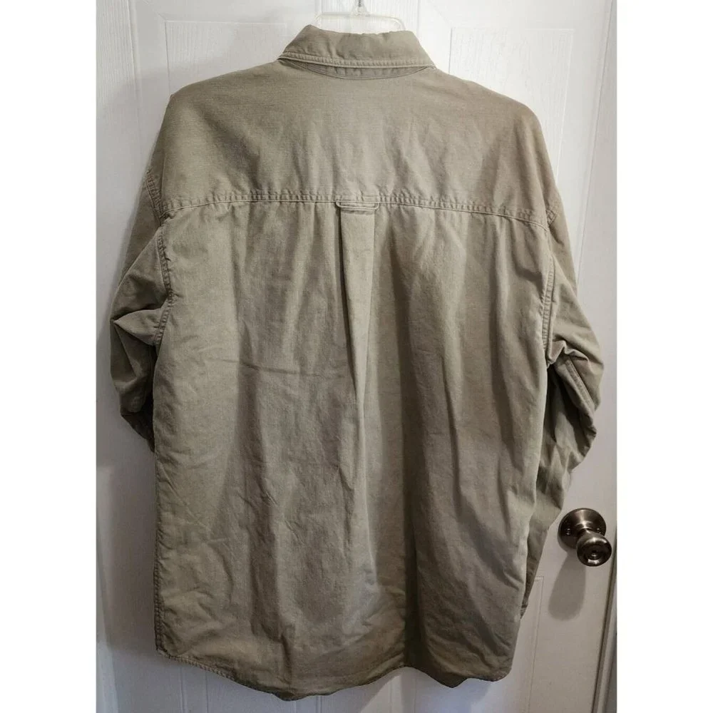 Vintage Eddie Bauer Jacket Shirt Mens Large Shacket Plaid Flannel Lined USA Made